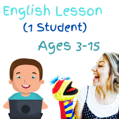 English Lesson (1 student) 30 minutes